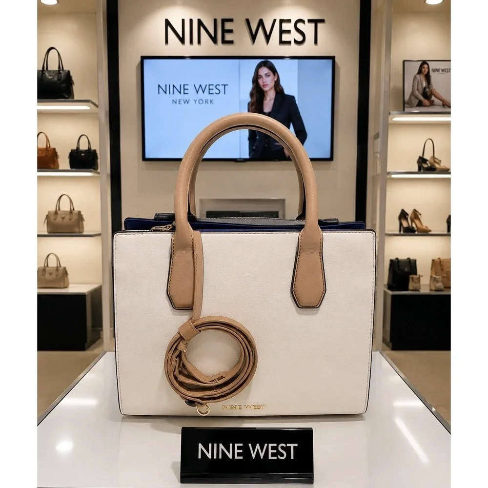Nine West Music Bar Satchel Multi Blue Black Tan‎ NGN101706 Crossbody Bag NEW